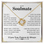 To My Soulmate | I Love You, Forever & Always - Love Knot Necklace