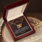 To My Daughter | You Are Braver Than You Believe - Interlocking Hearts necklace